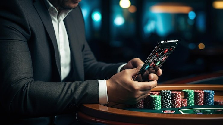 Ilustrasi permainan bertanggung jawab dan kontrol pengguna melalui platform digital